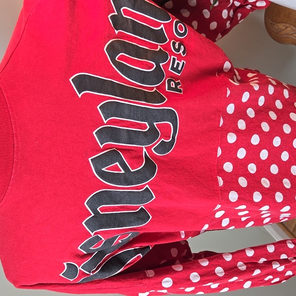 RETIRED Disney Spirit Jersey Red White Polka Dots Disneyland Minnie Mouse - Picture 3 of 5